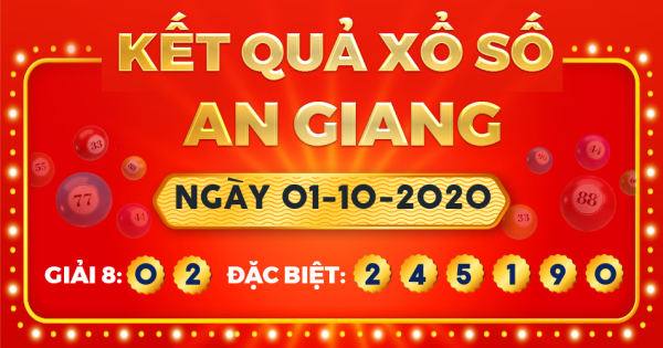 Kết quả xổ số An Giang ngày 1/10/2020
