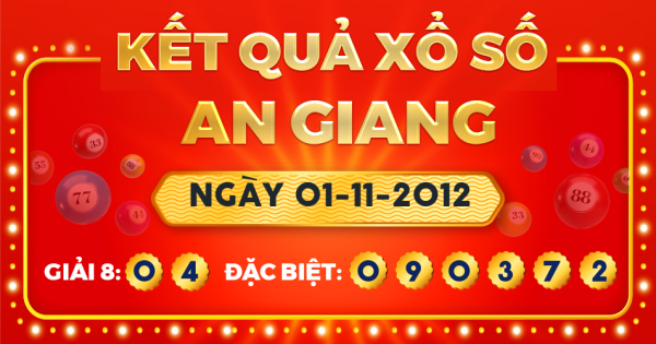 Kết quả xổ số An Giang ngày 1/11/2012