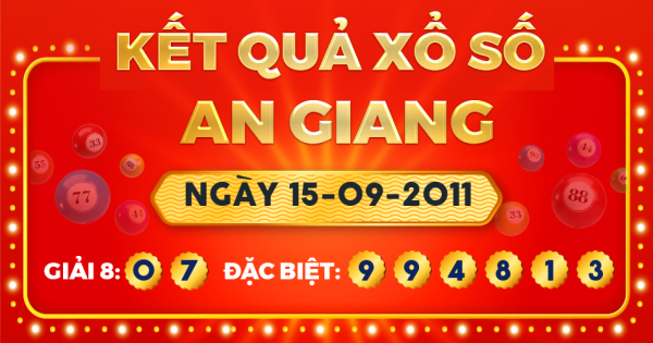 Kết quả xổ số An Giang ngày 15/9/2011