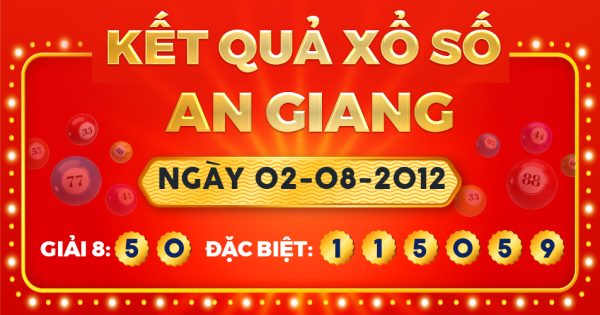 Kết quả xổ số An Giang ngày 2/8/2012