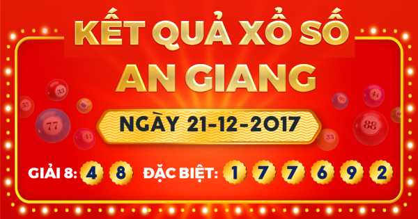 Kết quả xổ số An Giang ngày 21/12/2017