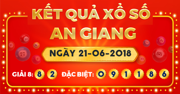Kết quả xổ số An Giang ngày 21/6/2018