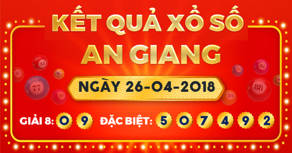 Kết quả xổ số An Giang ngày 26/4/2018