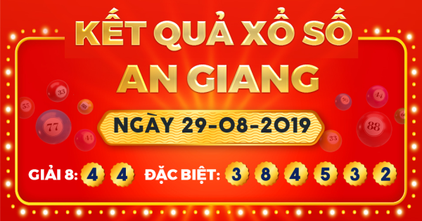 Kết quả xổ số An Giang ngày 29/8/2019
