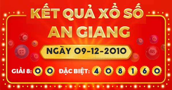 Kết quả xổ số An Giang ngày 9/12/2010